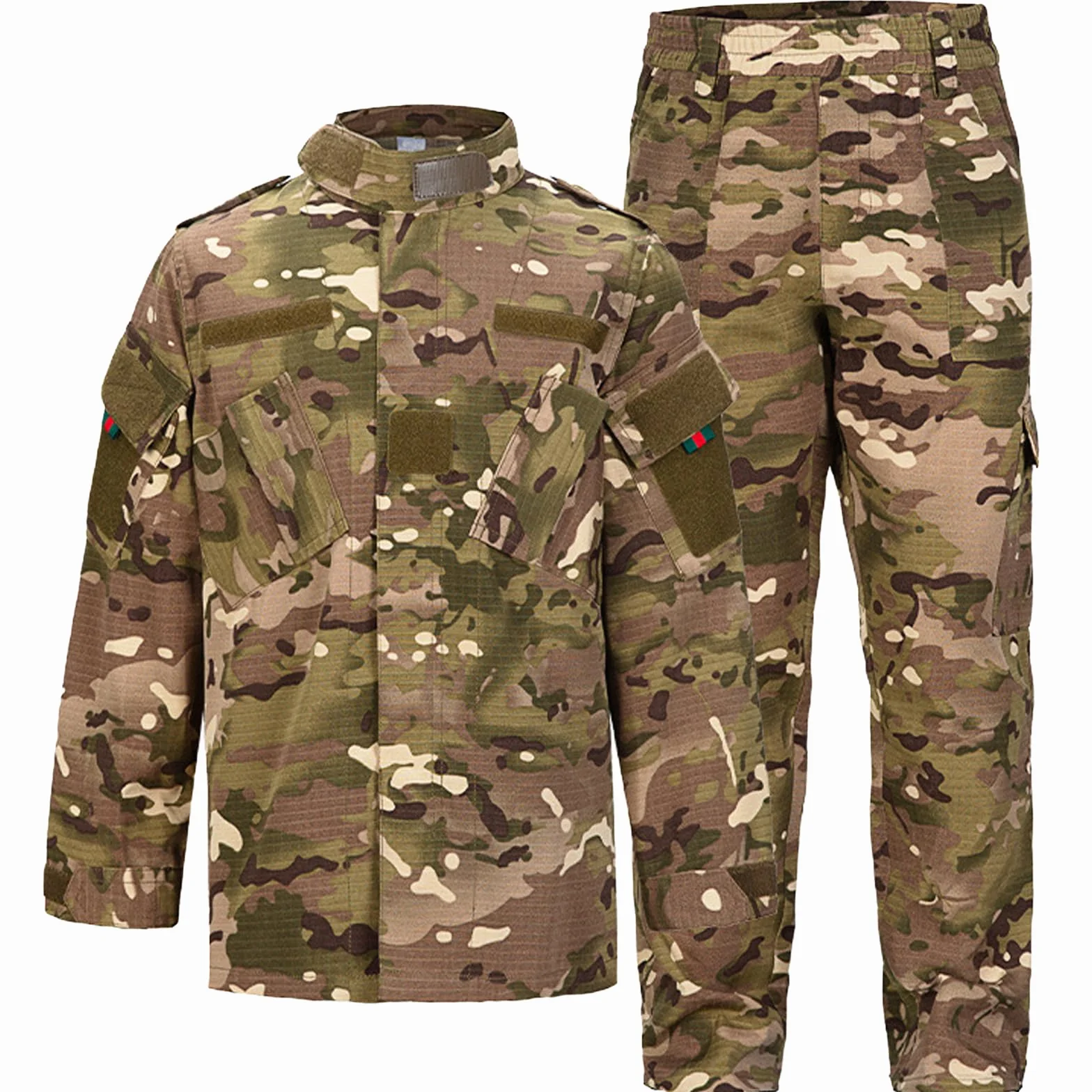 Bambini All'aperto Set di Magliette e Pantaloni Abbigliamento Tattico Airsoft Militare Camuffare Primavera Estate Autunno Escursionismo Caccia Campeggio Combattere per Ragazzi Ragazze