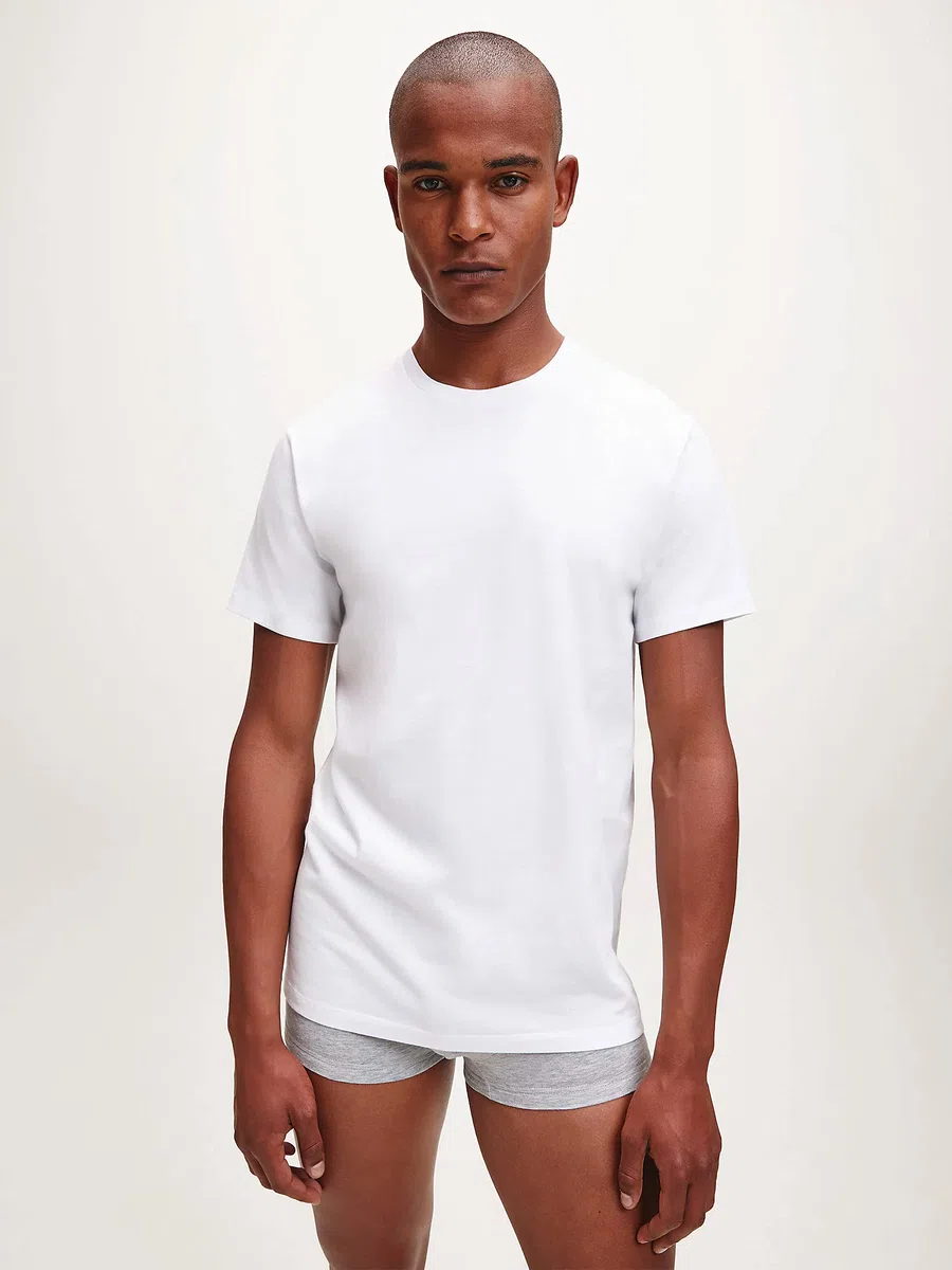 Calvin Klein Confezione 3 t-Shirt Uomo Manica Corta Girocollo in Cotone tripack CK Articolo NB4011E S/S Crew Neck 3PK