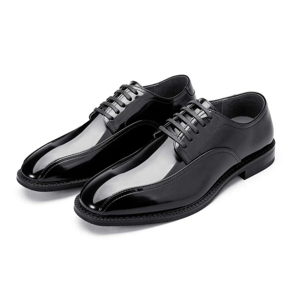 YFFUSHI Scarpe Uomo Eleganti in Pelle Verniciata Stringate Derby da Ufficio Formali Abito Matrimonio