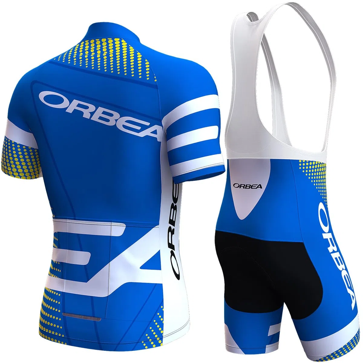 Set di maglia da ciclismo da uomo,traspirante, ad asciugatura rapida, con pantaloncini imbottiti in gel 19D