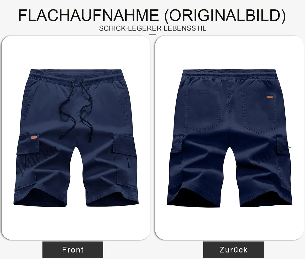 JMIERR Pantaloncini Uomo Sportivi Estivi Cotone Casual con Tasche