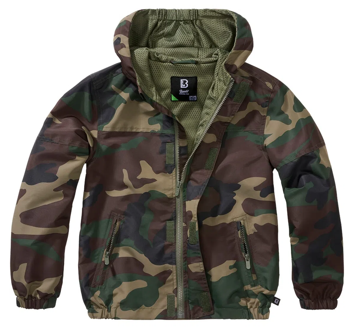 Brandit Kids Summer Frontzip Windbreak Giacca a vento da bambino Unisex - Bambini e ragazzi