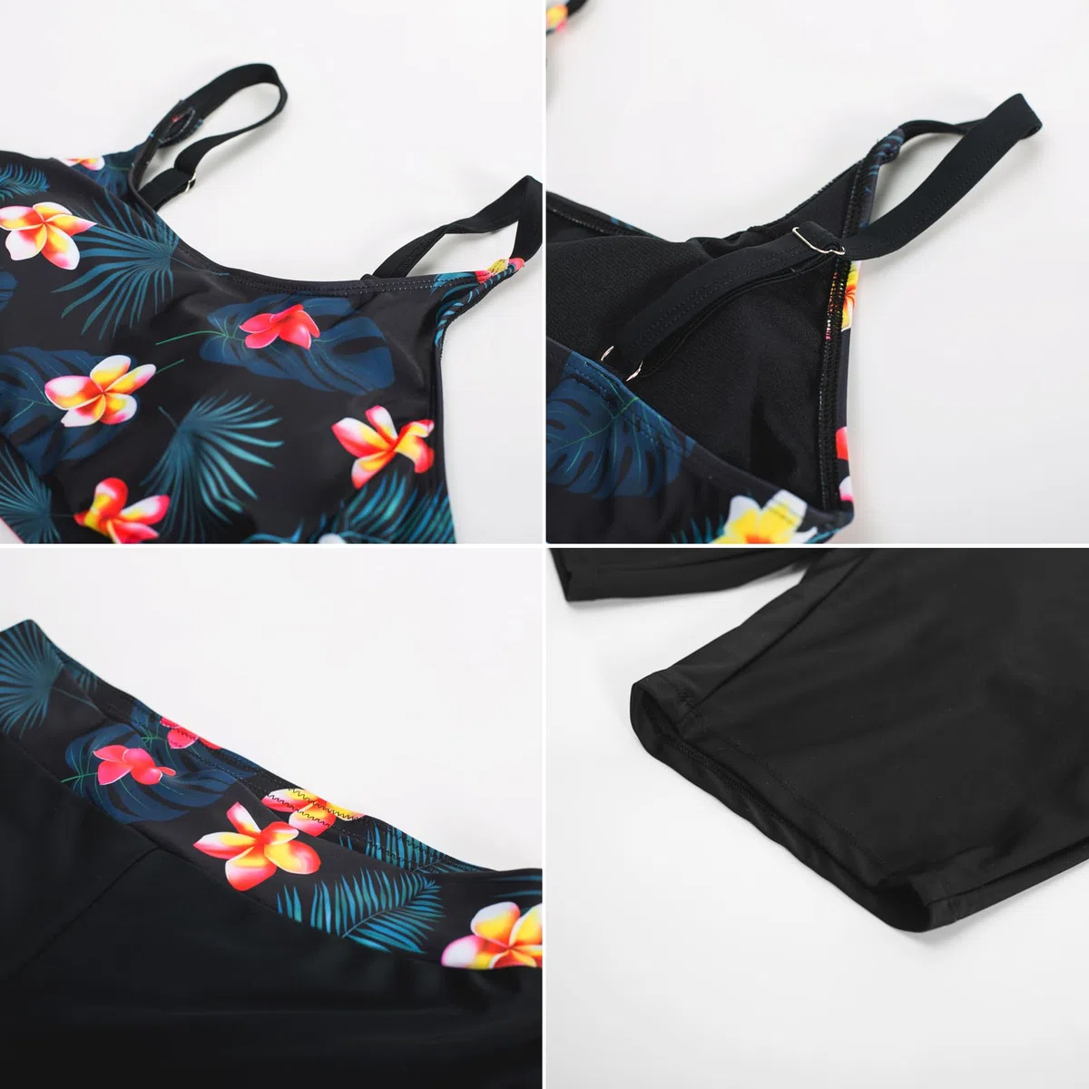 Grace Karin Costume da Bagno da Donna, a 3 Pezzi, con Chiusura Lampo, Elegante Tankini, con Giacca, Abbigliamento da Surf, Maglietta da Nuoto