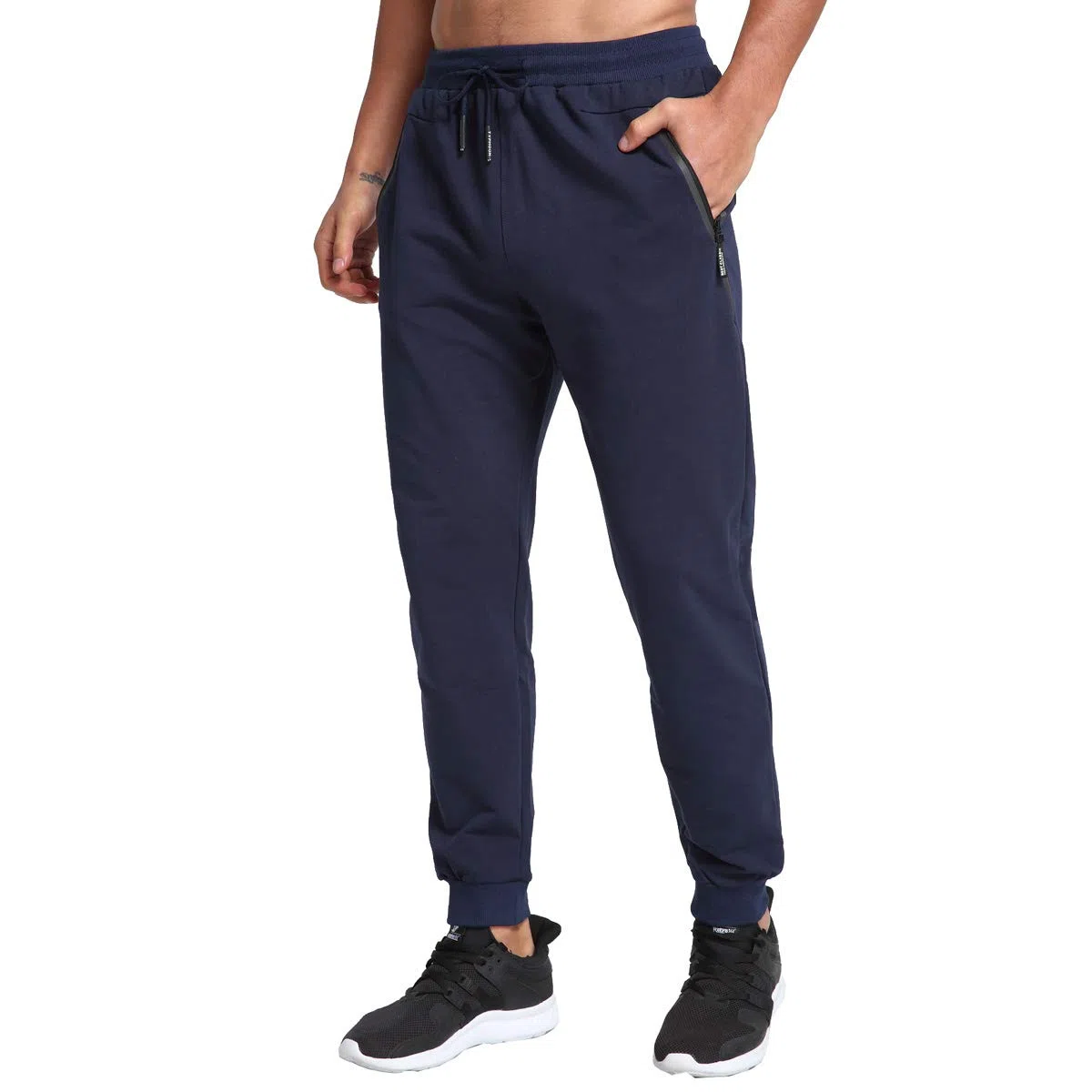 JustSun Pantaloni Tuta Uomo Sportivi Cotone con Tasche Zip