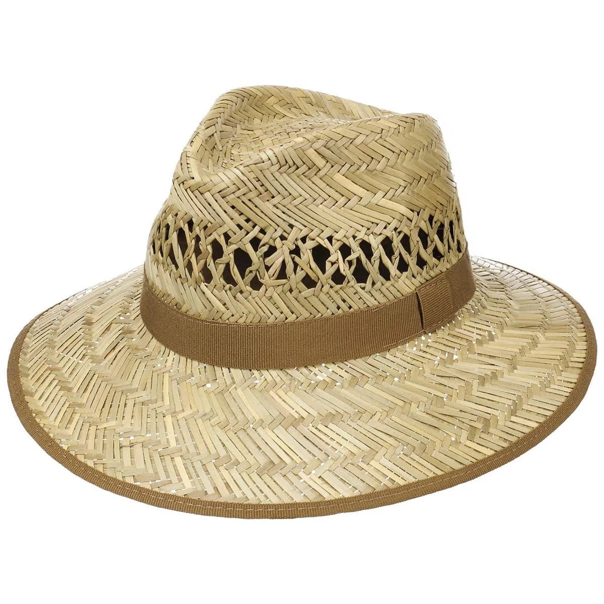 LIPODO Big Brim Traveller Cappello di Paglia Unisex Made in Italy Cappello da Sole Estivo con Ampia Tesa Colori Naturali