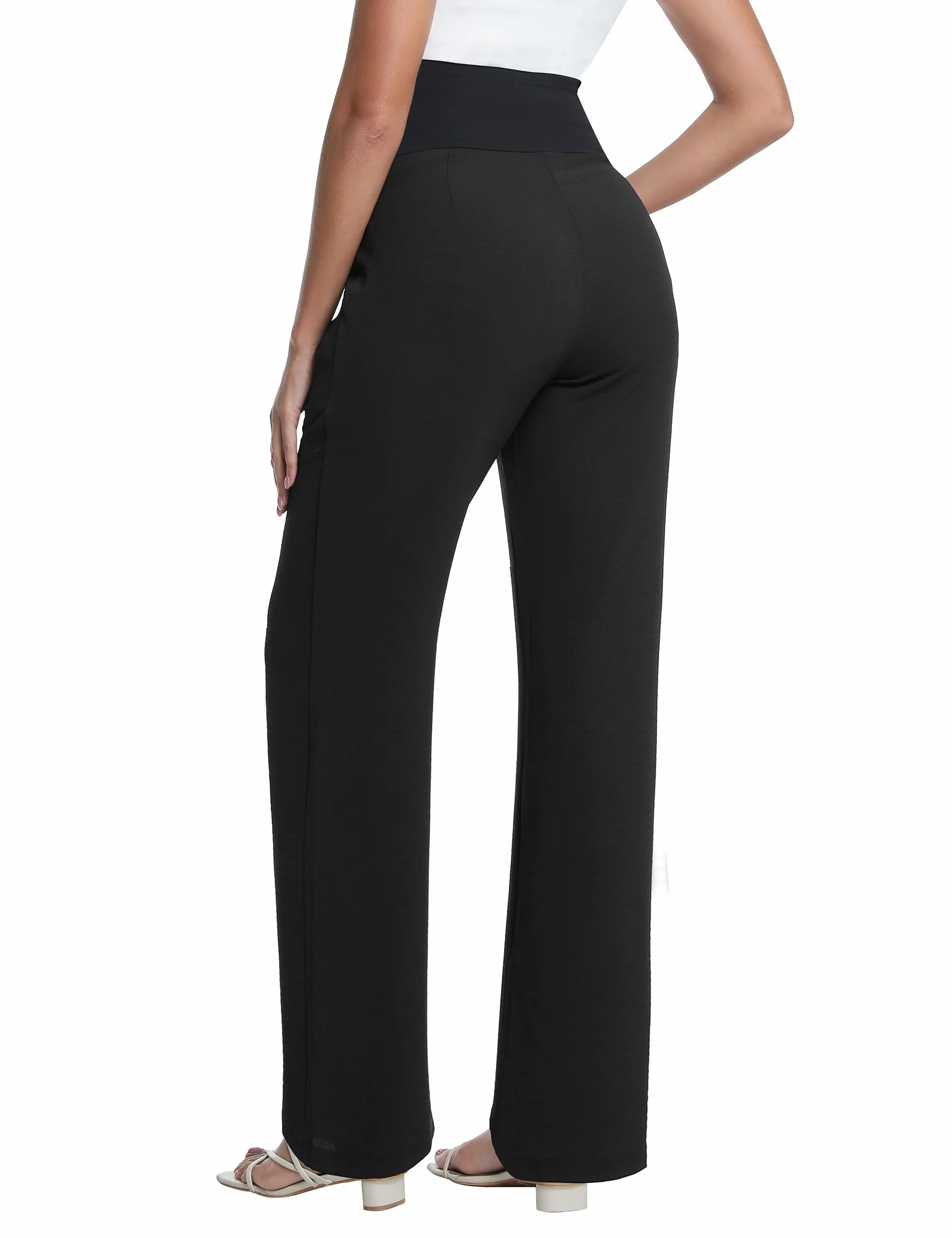 Pantaloni premaman da donna a gamba larga che scorre lounge palazzo gravidanza pantaloni estivi pantaloni da spiaggia