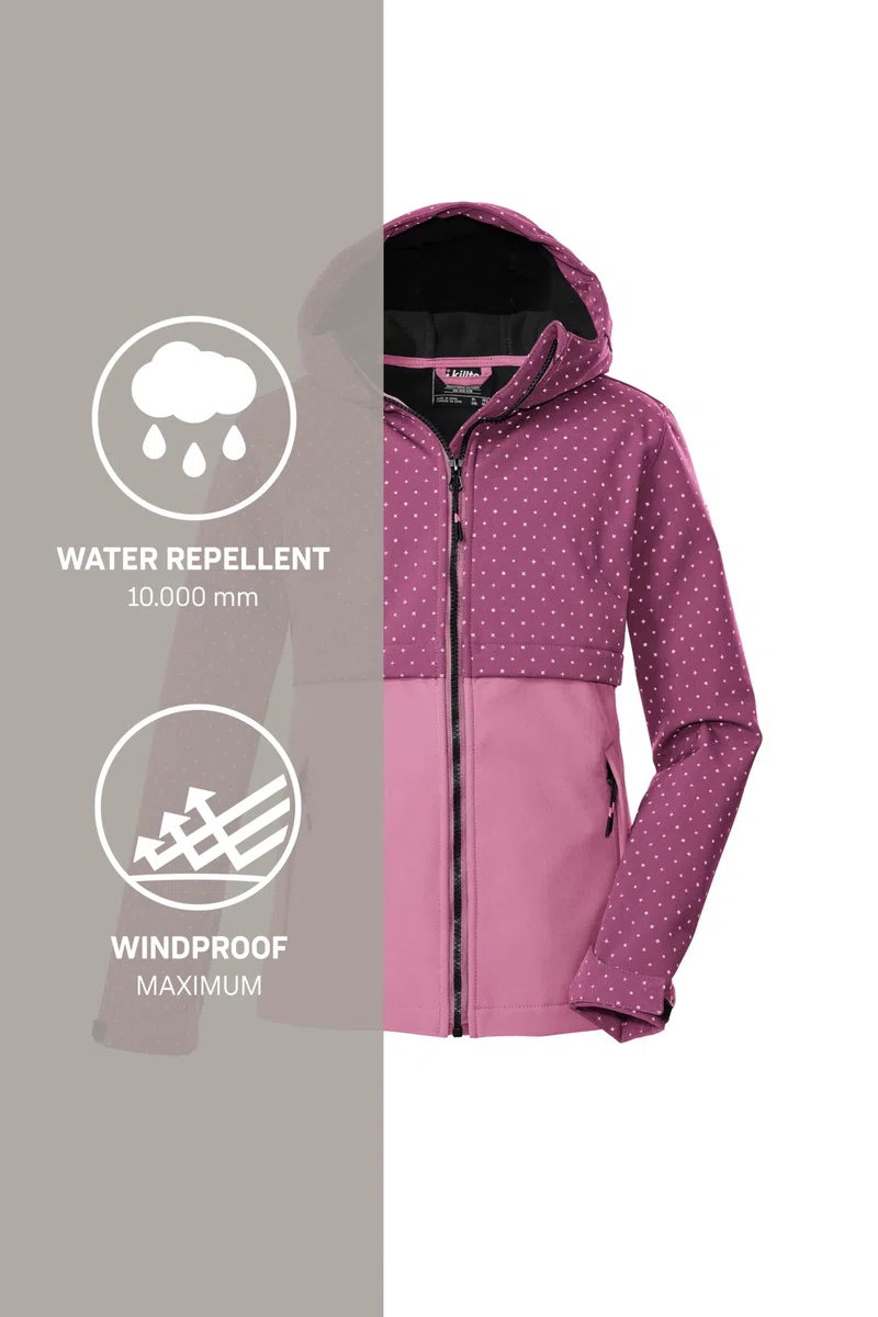 Killtec Kow 227 Grls Sftshll Jckt Giacca softshell con cappuccio Bambine e ragazze