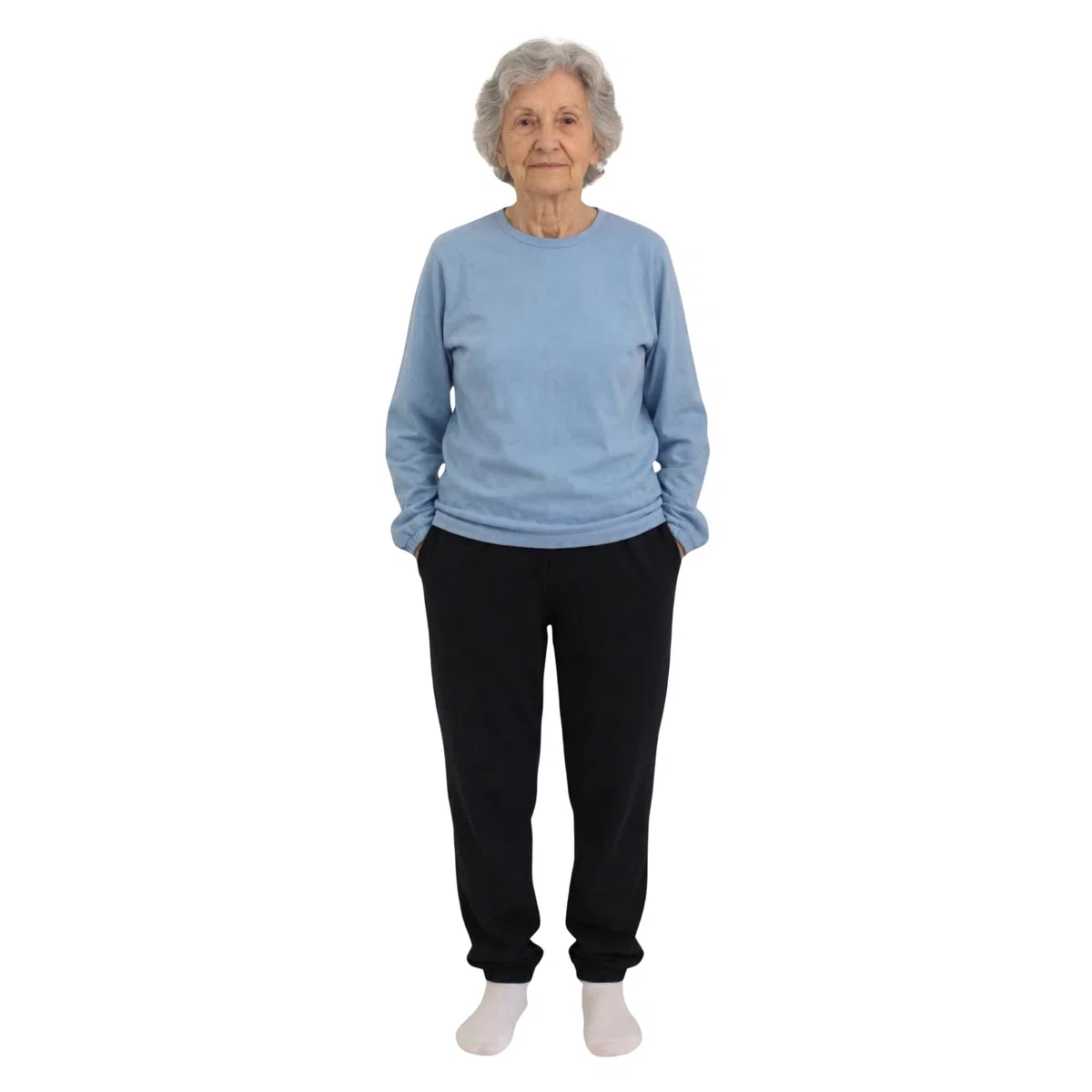 FERRUCCI COMFORT Pigiama Sanitario con Cerniera Posteriore Chiusura Zip in 100% Cotone - Ideale per Anziani, Incontinenza, Alzheimer e Demenza, Tuta Intera