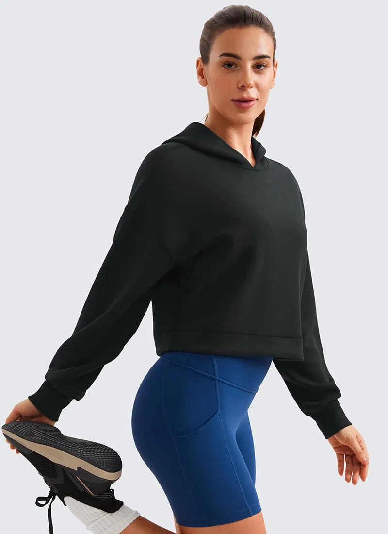 CRZ YOGA Donna SoftAura Felpa con Cappuccio a Manica Lunga con Cappuccio
