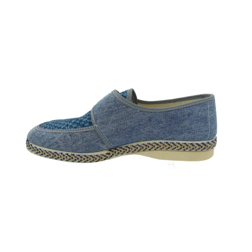 EMANUELA Scarpa Uomo Estiva con Strappo Regolabile Art. 5225 Remart Blu.