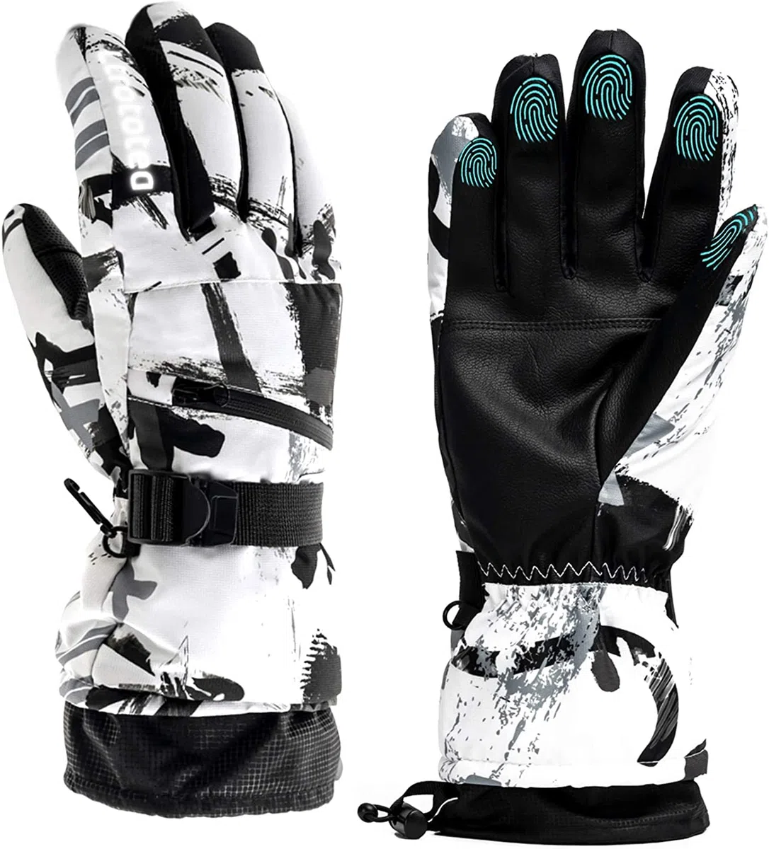 Guanti da sci fino a -34 °C, guanti da neve touchscreen, invernali, caldi al tatto, impermeabili