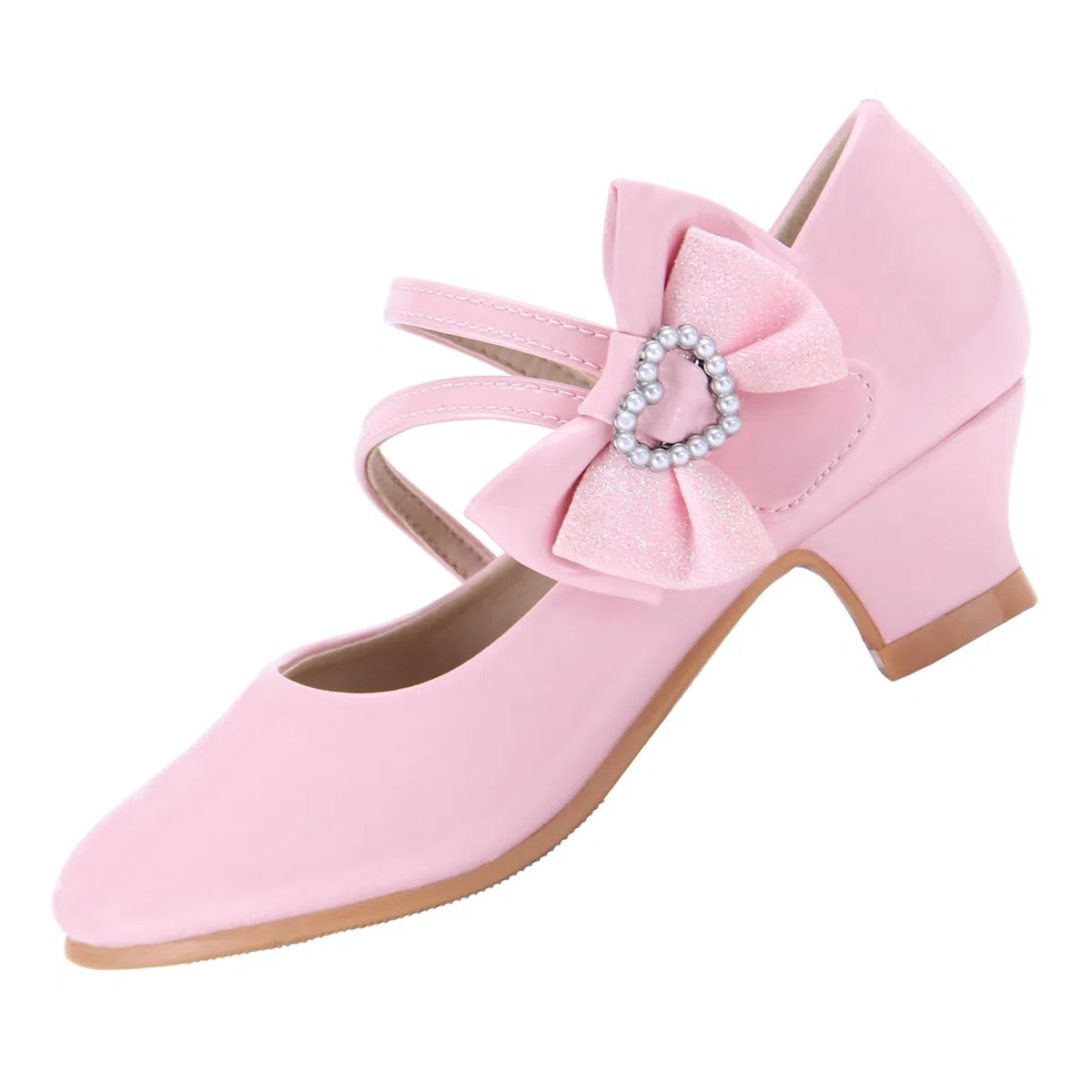 EIGHT KM EKM7018 Scarpe Eleganti per Ragazze con Tacco Alto Mary Jane Princess per Feste di Nozze - Illuminanti per Bambini Toddler