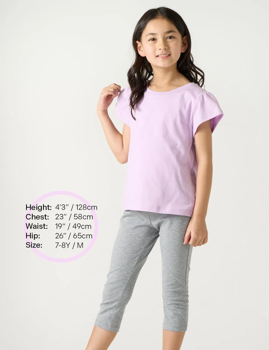 LAPASA T-Shirt 100% Cotone Bambina 4 Pezzi T-Shirt a Manica Corta o 2 Pezzi Lunga Abitino K01 G20