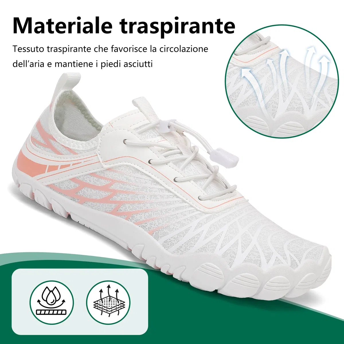 SAGUARO Scarpe Barefoot Minimaliste Donna Scarpe da Scoglio Traspiranti Asciugatura Rapida, 35-43 EU