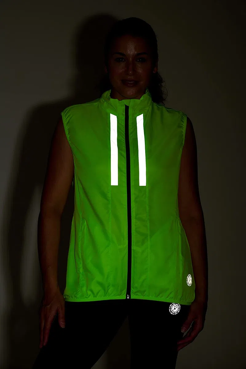 Time To Run Gilet da Corsa da Donna Con Tasche - Leggera Antivento Traspirante - Ideale Per L'esercizio E Il Jogging