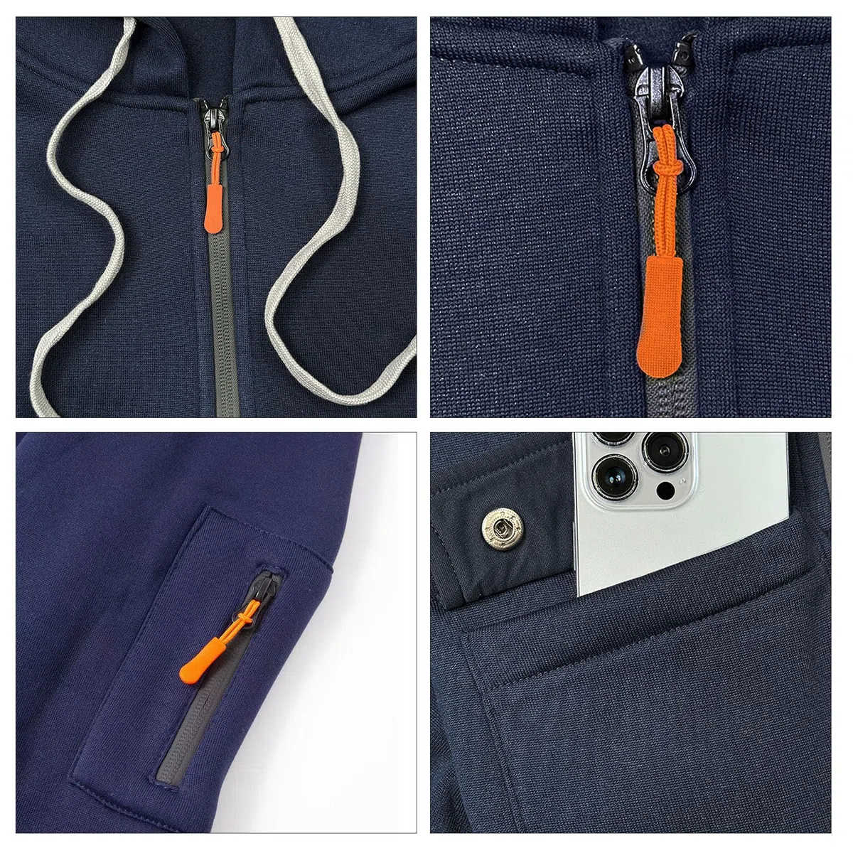 Maglione Logo Personalizzato Abbigliamento Lavoro Cerniera 1/4 Felpe Cappuccio da Uomo Testo Personalizzato Immagini Felpe Tute da Ginnastica Casual Taglie Forti Cappotto
