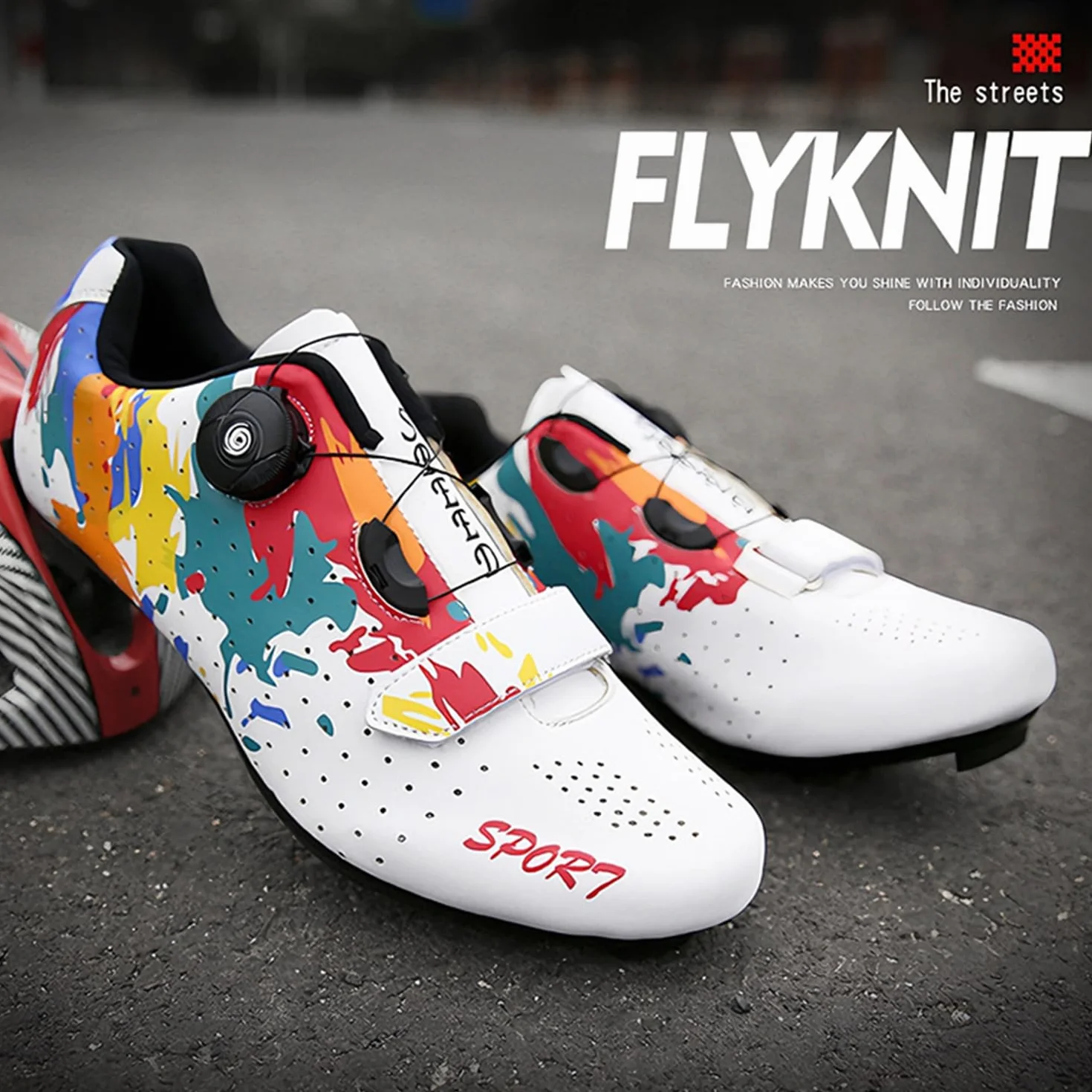 Scarpe Ciclismo Strada Uomo, Scarpe da Ciclismo da Unisex, MTBScarpe da Bicicletta, compatibili con Pedale SPD-SL e Installazione Compatibile SPD/Look KEO Cleats 36-47