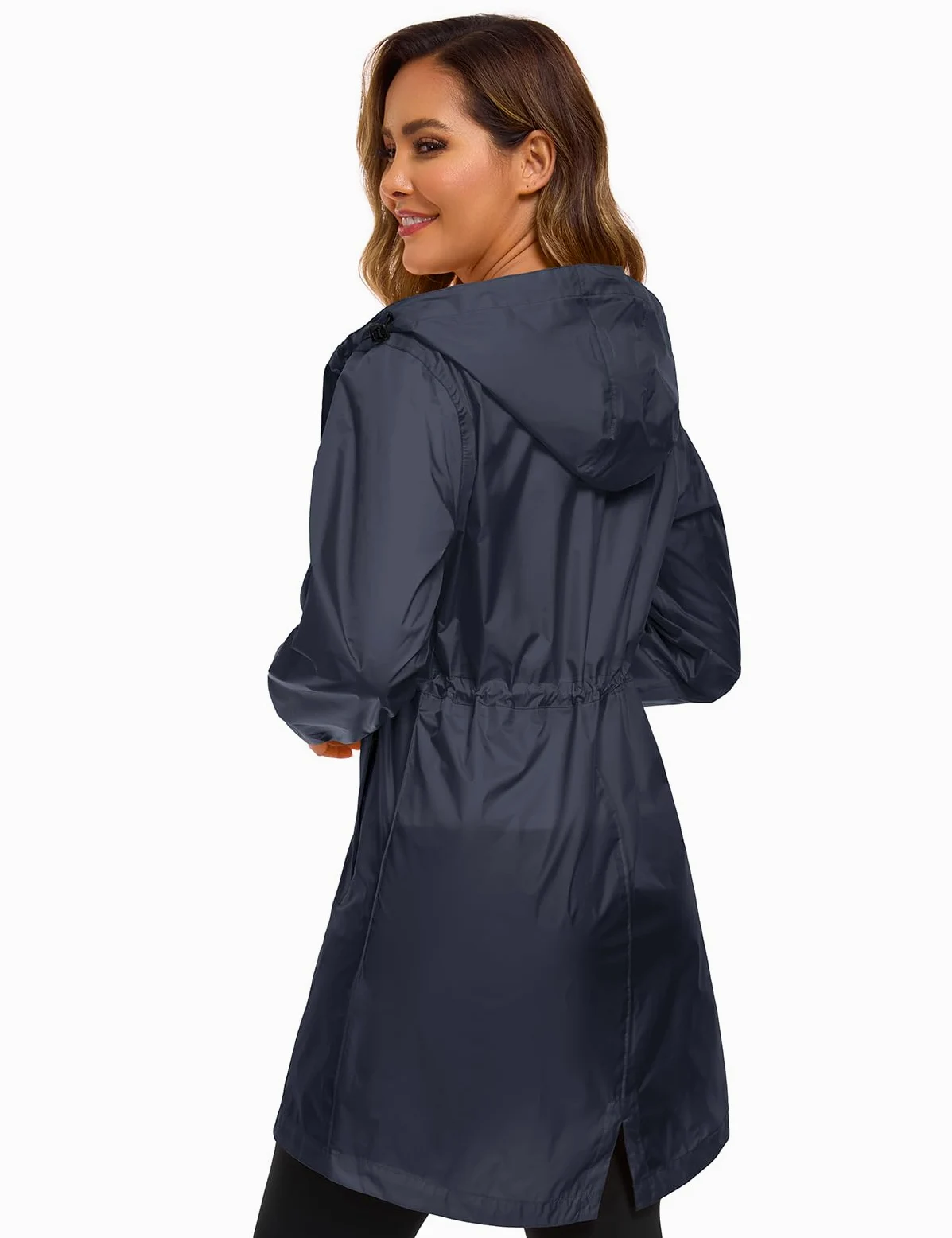 Vancavoo Poncho Impermeabile Donna Giacca Antipioggia Lungo Mantella Giubbotto con Cappuccio Ideale per Campeggio all'aperto Escursionismo