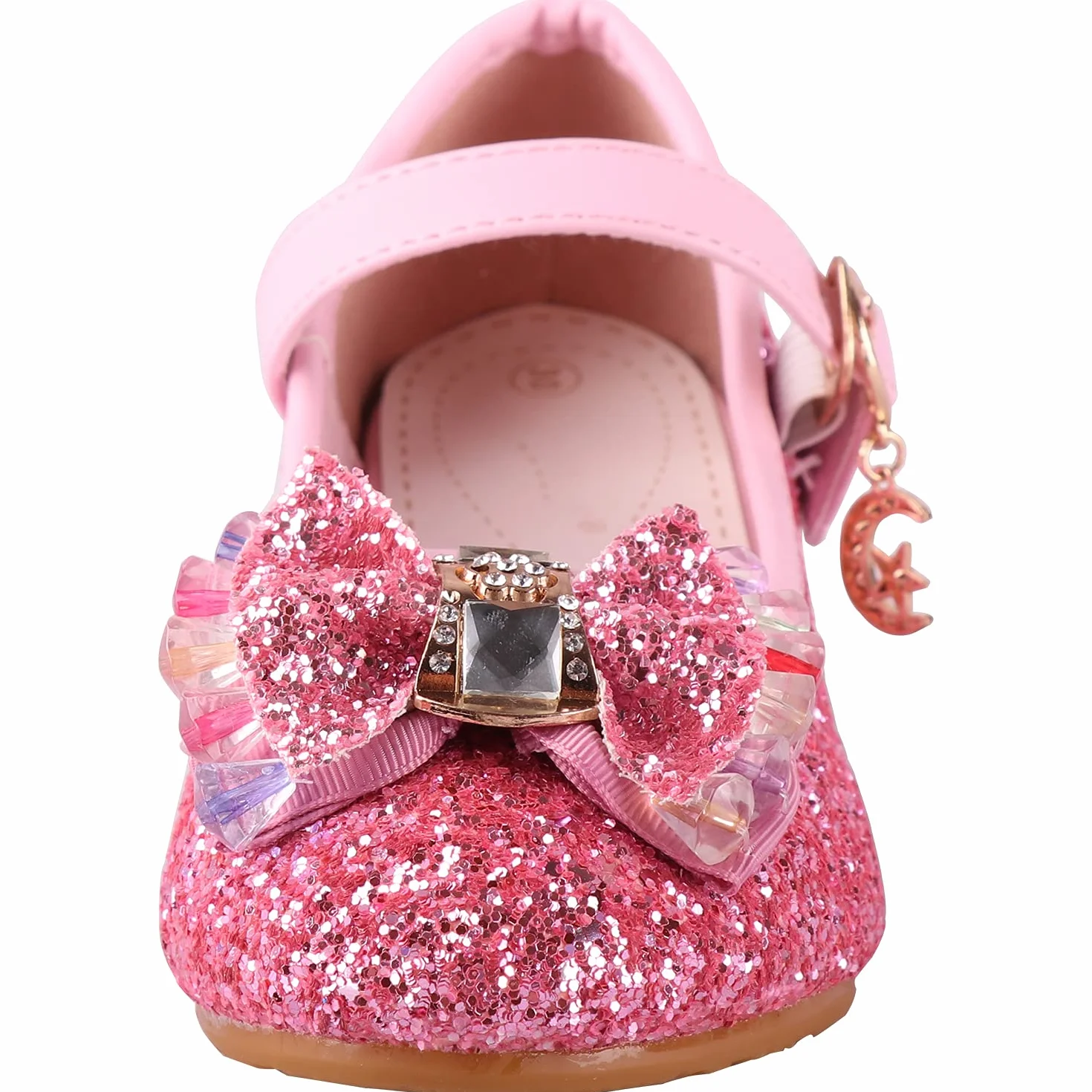 Principessa Scarpe Ragazza Ballerine Glitterate Scarpe con Tacco Bambina Scarpe per Cosplay Cerimonia Festa