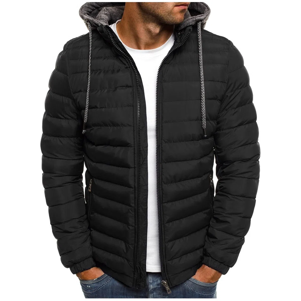 Giubbotto Uomo Invernale Leggero Offerte Prime Giacca Uomo Moda Piumino Uomo 100 Grammi Con Cappuccio Giubbotti Comodo Trapuntato Cappotto Uomo Plus Size Morbido Comfort Fit Invernale Outwear