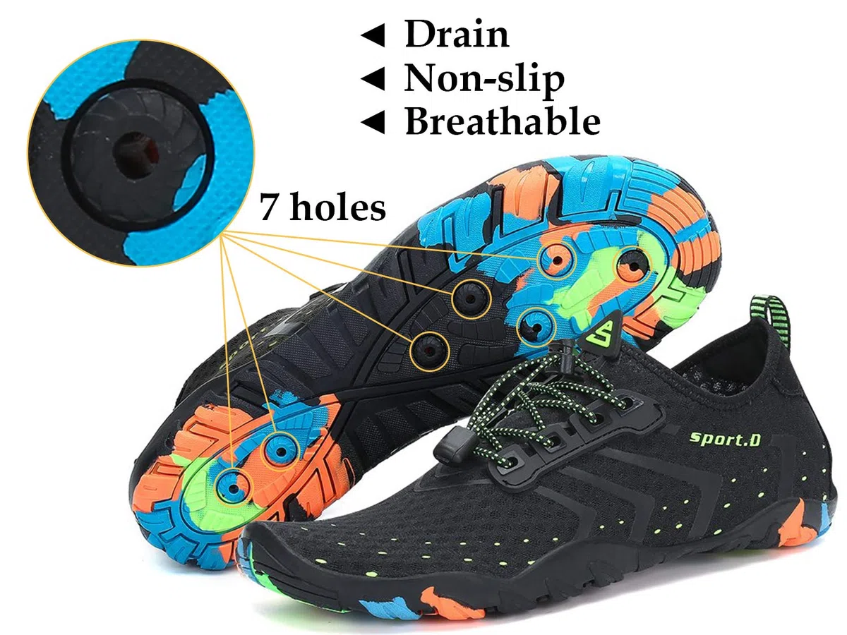 SAGUARO Scarpe da Scoglio Uomo Donna - 7/9 Fori di Drenaggio Antiscivolo Asciugatura Rapida Gr.35-48