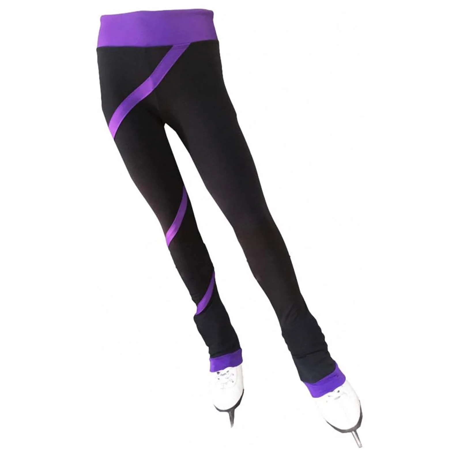 LIUHUO Pantaloni da Pattinaggio Artistico, da Donna, per Pattinaggio, Allenamento, con Pantaloni in Velluto