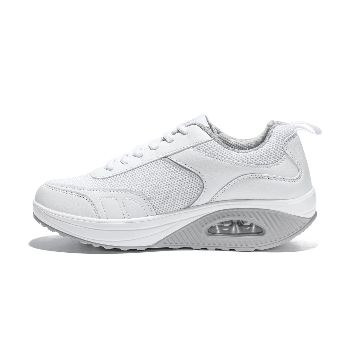 JOMIX Scarpe Basculanti Donna Scarpe Dimagranti Fitness Camminata Passeggio Ginnastica Comode Leggere Zeppa Ergonomica Ammortizzata Antiscivolo Traspirante Chiusura a Lacci SD9133