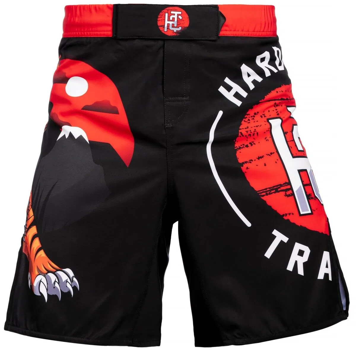Hardcore Training Japan Tiger Fight Shorts Uomo Pantaloncini da Combattimento Arti Marziali MMA BJJ Boxe Muay Thai Grappling Fitness No Gi