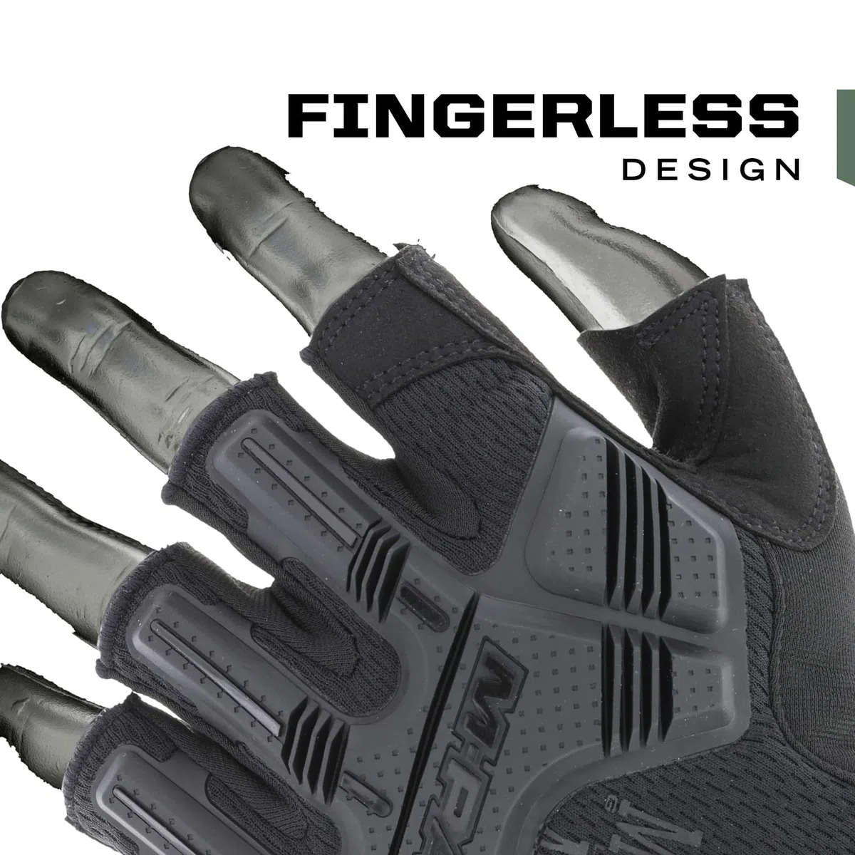 Mechanix Wear M-Pact, Guanti senza dita Covert Uomo, nero, M