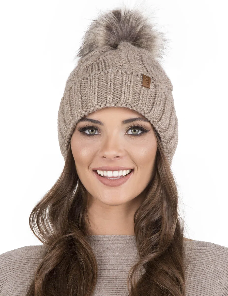 Vivisence Berretto con Pompon Donna Caldo Ideale per Giorni Freddi 7014