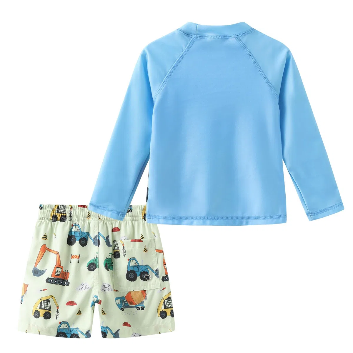 Aisyee Costume da bagno UV per bambini, 2 pezzi, a maniche lunghe, per bambini, set da bagno per bambini, ad asciugatura rapida, 62, 110/6 mesi, 5 anni