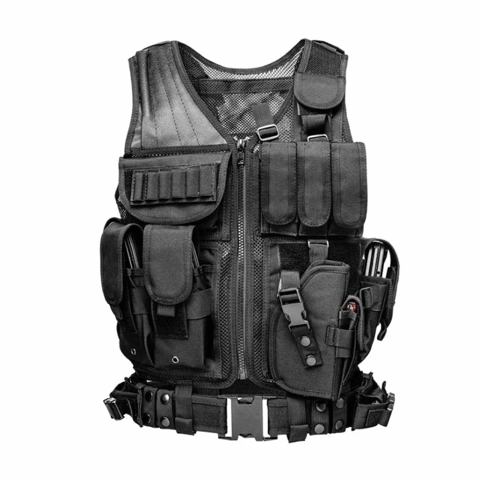 Maglia per Tattico Militare Esercito Poliestere Airsoft Gilet da Caccia per all’Aperto Campeggio Escursionismo Tactical Vest