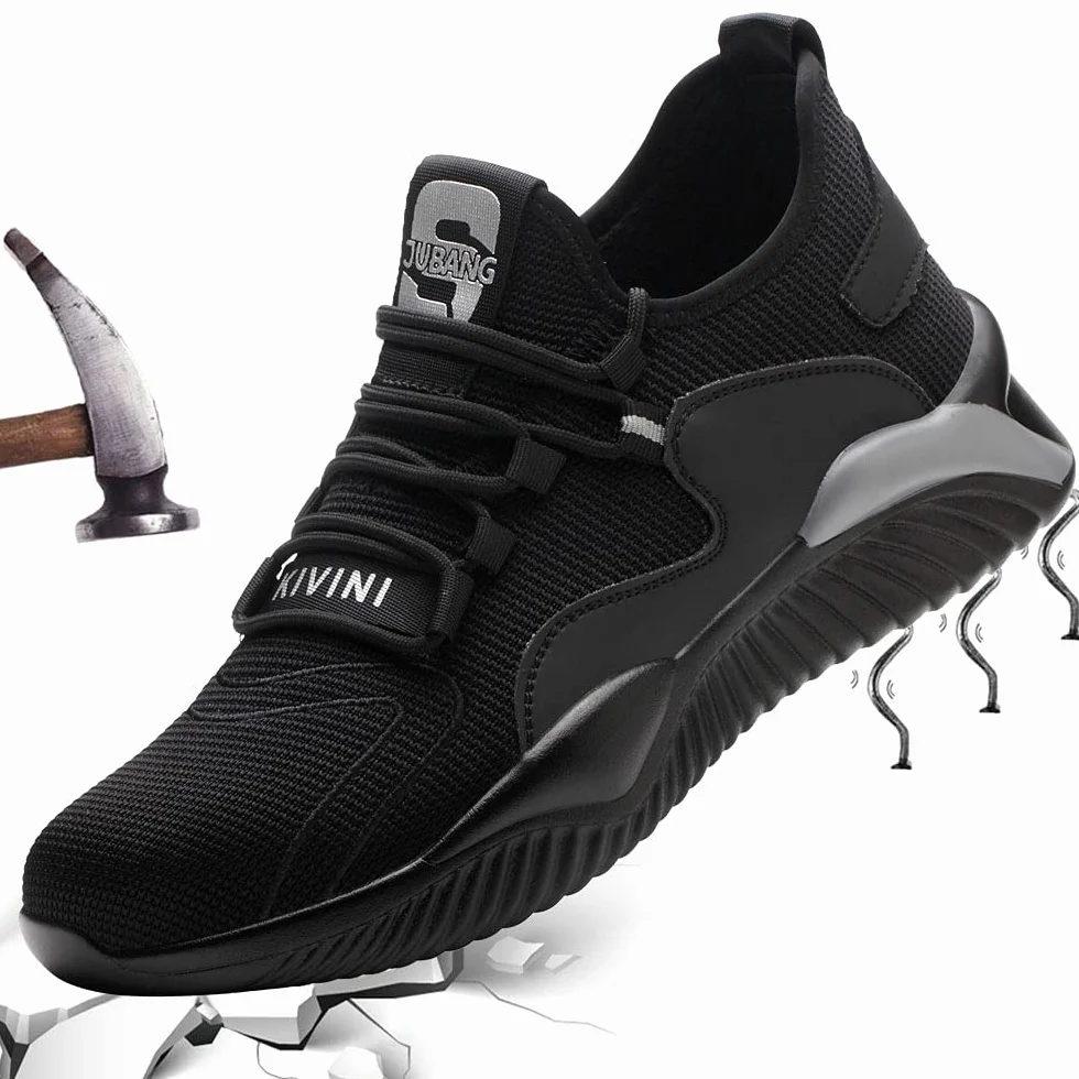 Scarpe Antinfortunistiche Uomo Donna Safety Shoes Punta in Acciaio Leggere Scarpe da Lavoro Traspiranti Sneakers Antinfortunistiche