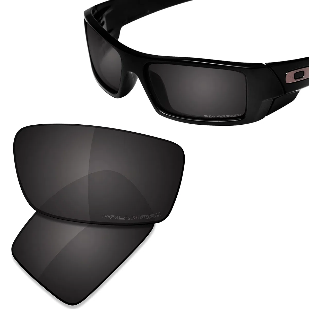 Saucer Lenti di ricambio premium per occhiali da sole Oakley Gascan ad alta definizione – Carbon Black Polarized, Carbon Black Polarizzato, Taglia unica