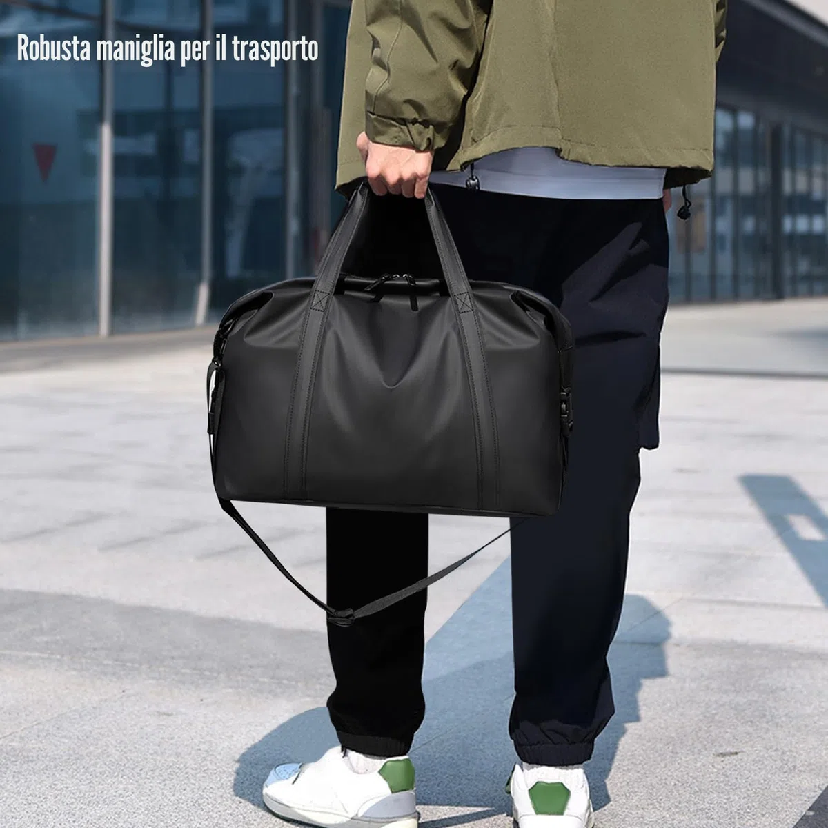 Bagaglio a Mano 40x20x25 Borsa da cabina Ryanair, Borsa da Viaggio in Pelle PU con Tracolla