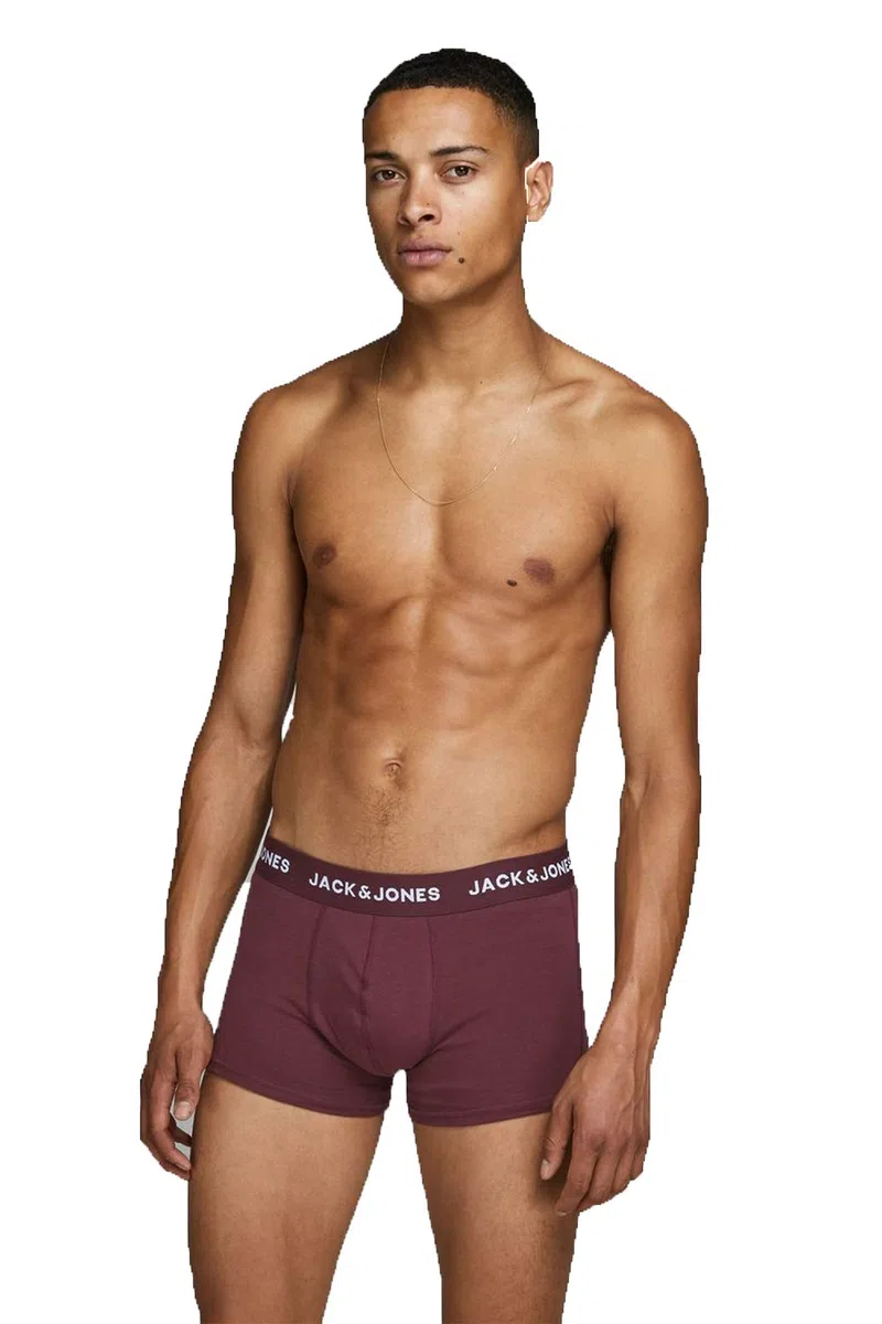 JACK & JONES Set da 5 Boxer Uomo Stretch Mutande Jersey Costume Intimo