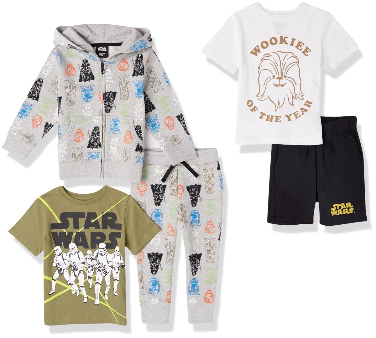 Amazon Essentials Disney | Marvel | Star Wars Completi (in precedenza Spotted Zebra) Bambini e Ragazzi, Pacco da 5