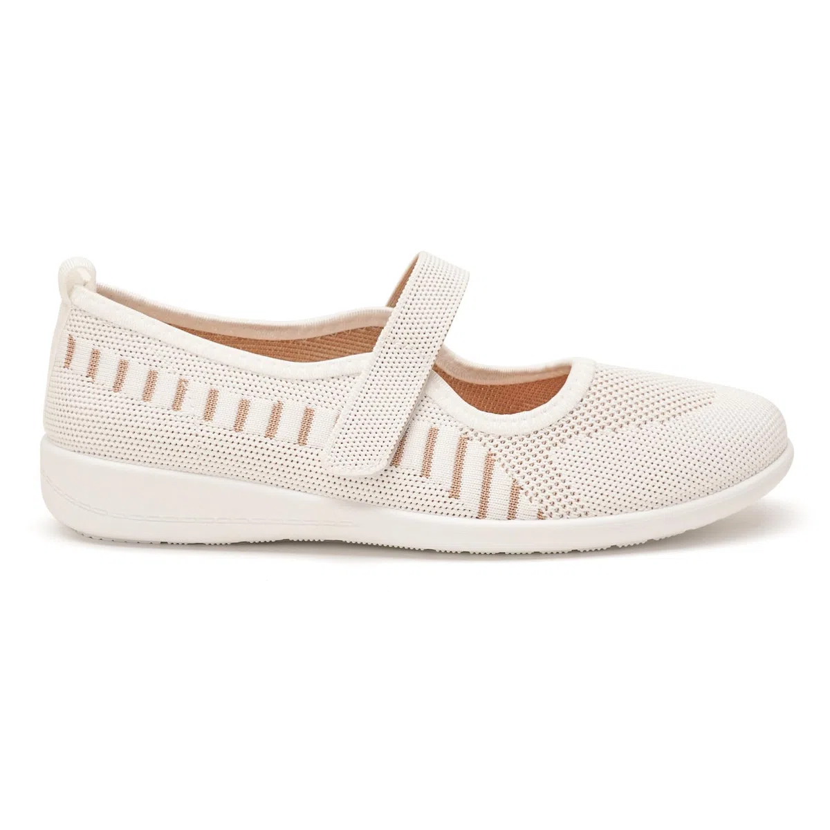 GLAMORA Merceditas Ballerine Mary Jane con Cinturino Scarpe Basse Traspiranti Elastiche Leggere Comode Antiscivolo in Tessuto Knit Comfort
