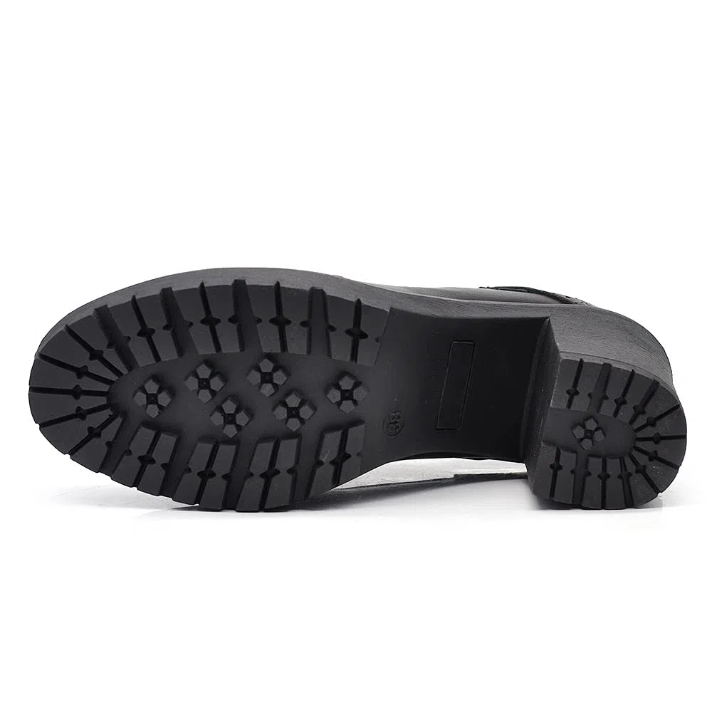 IF Fashion Scarpe da Donna Stringate Francesine Ricamo Tacco Grosso Pelle Sintetica IF146