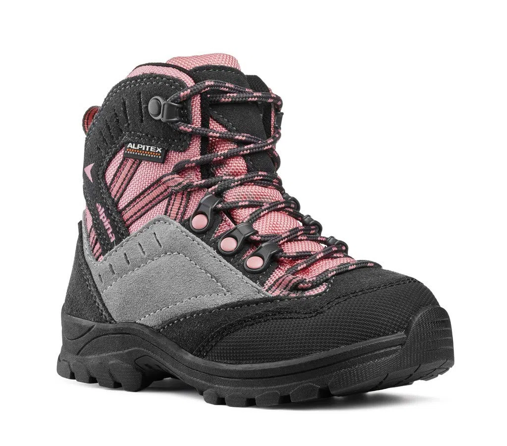 Alpina Scarpe da trekking per ragazze in rosa/grigio con suola antiscivolo
