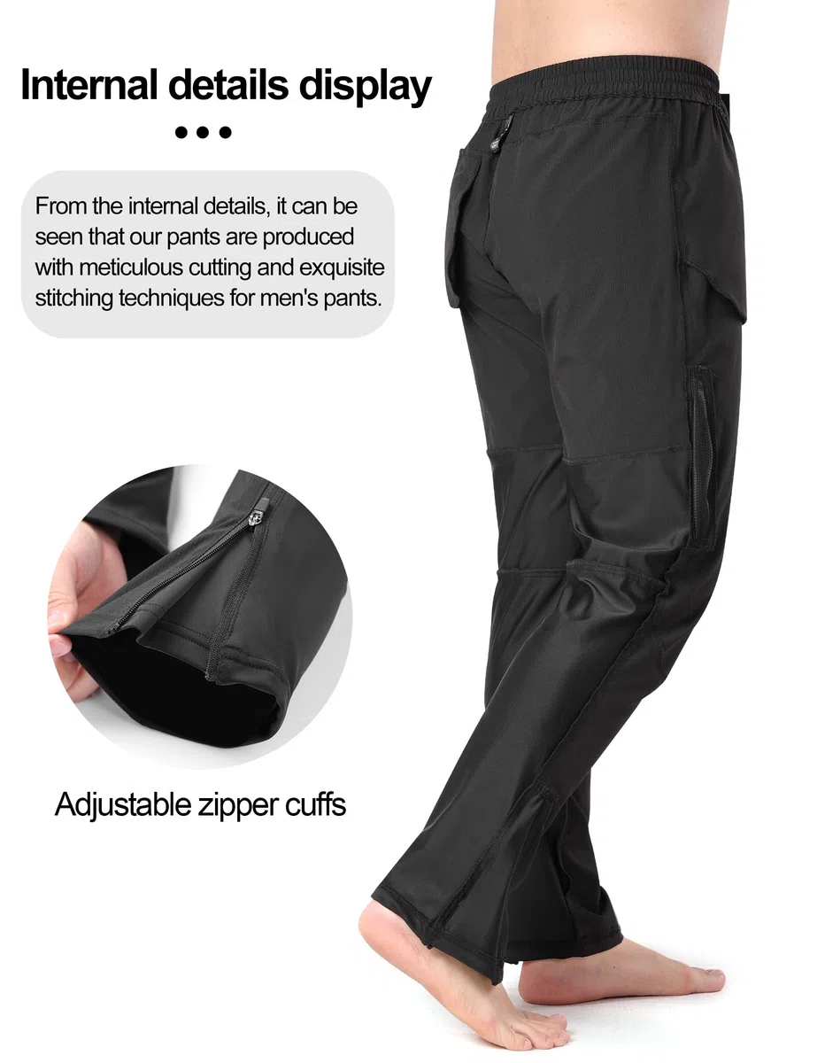 INBIKE Pantaloni Ciclismo Uomo Estivi Pantaloni da Trekking Pantaloni MTB Lunghi Leggeri Asciugatura Rapida Estivi Sportivo Vita Quotidiana Outdoor