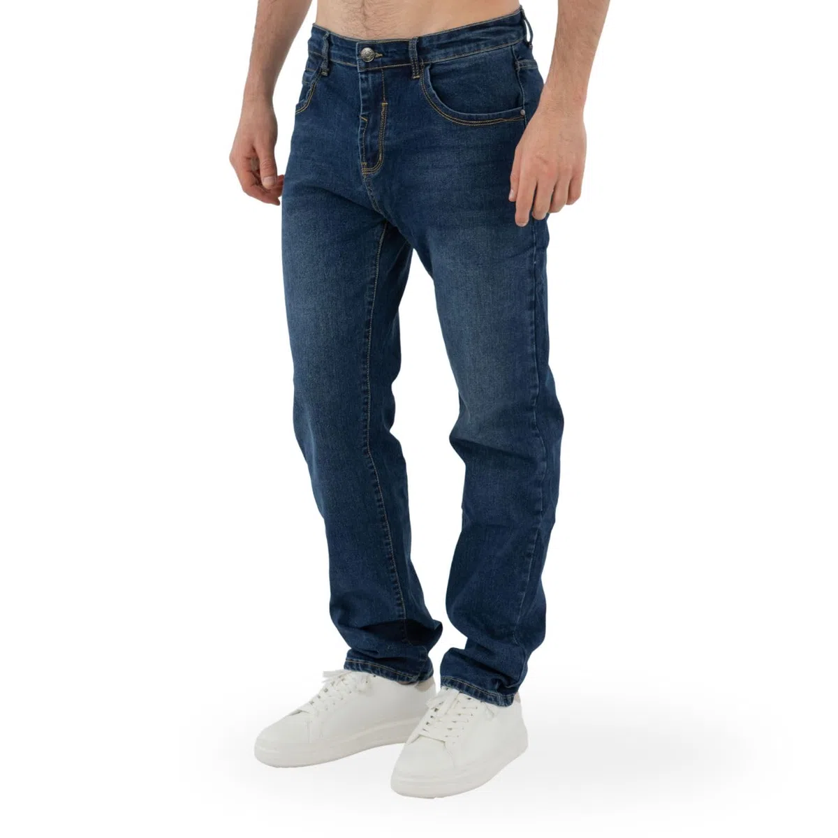 TONY BACKER - Jeans Uomo Regular Fit, Pantaloni Elasticizzati Comodi per Tempo Libero,Jeans da Lavoro Uomo, Stile Casual, Blu Jeans, Jeans Nero