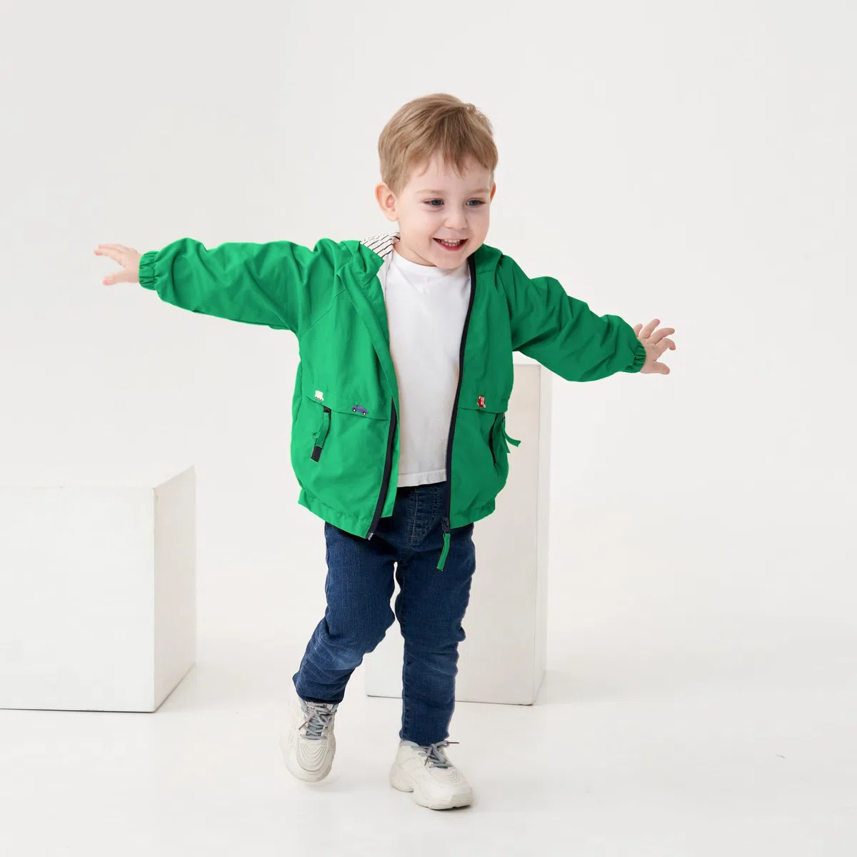 Volunboy Bambini Cappotto Giacca a Vento Con Cappuccio, Unisex Autunno Antivento Stampa Giacche