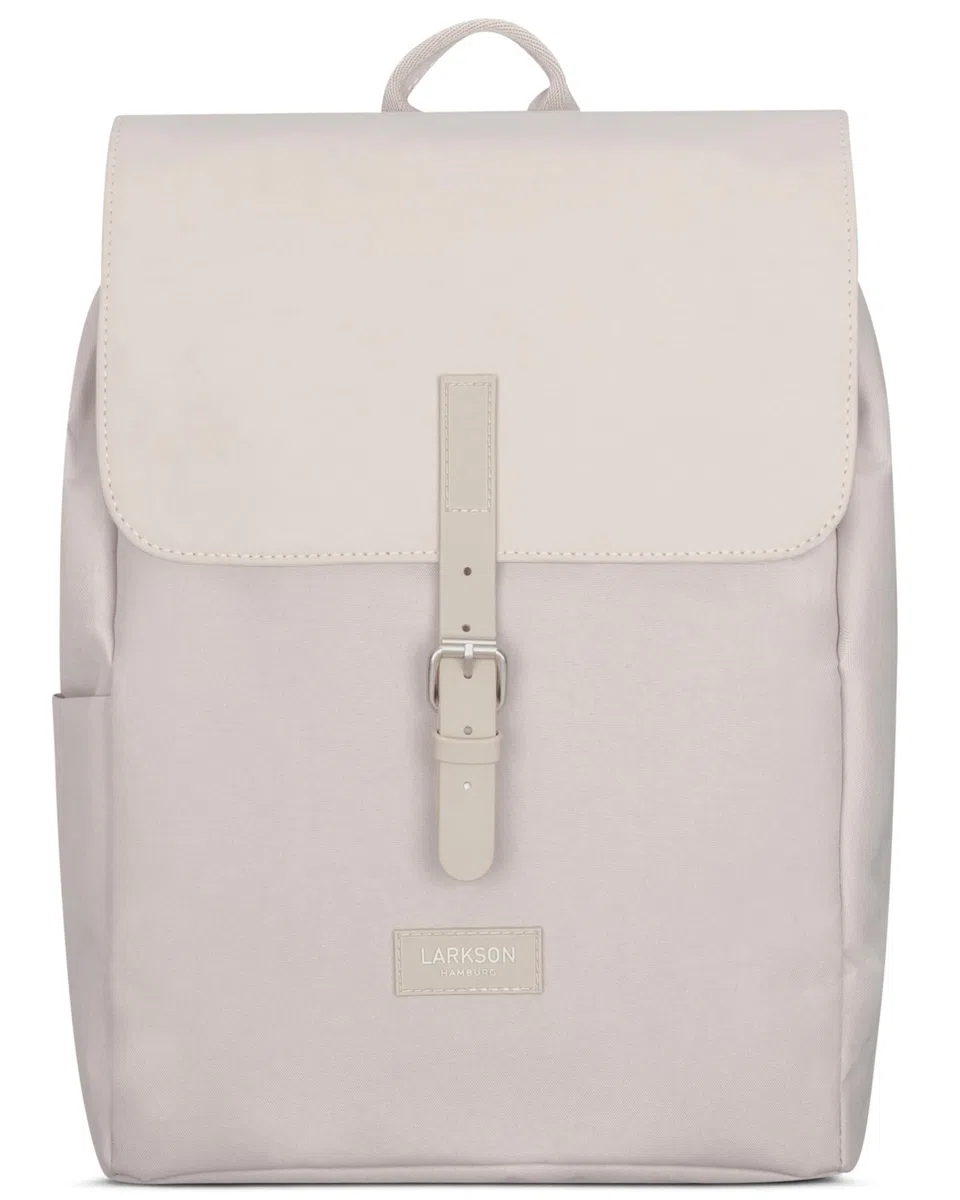 LARKSON Zaino Donna Beige - Ida - Borsa Zainetto Porta PC 13 Pollici - Ideal per l'Università, il Lavoro, il Tempo Libero - Idrorepellente