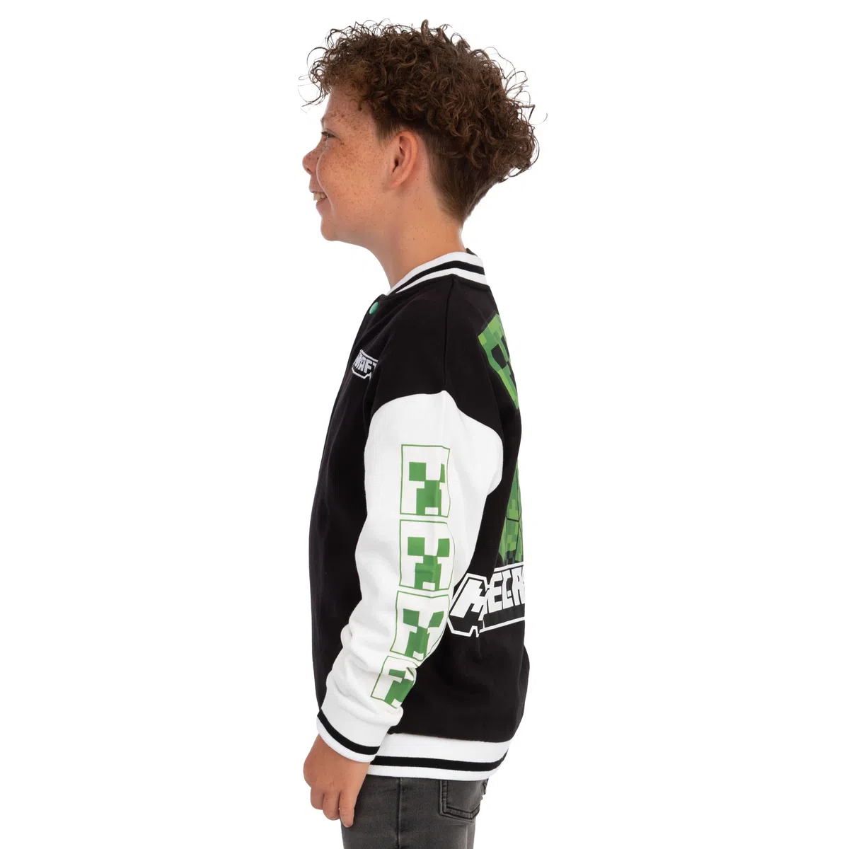 MINECRAFT Giacca Ragazzo, Giaccia Bomber Creeper, Giubbotto Ragazzo Cotone