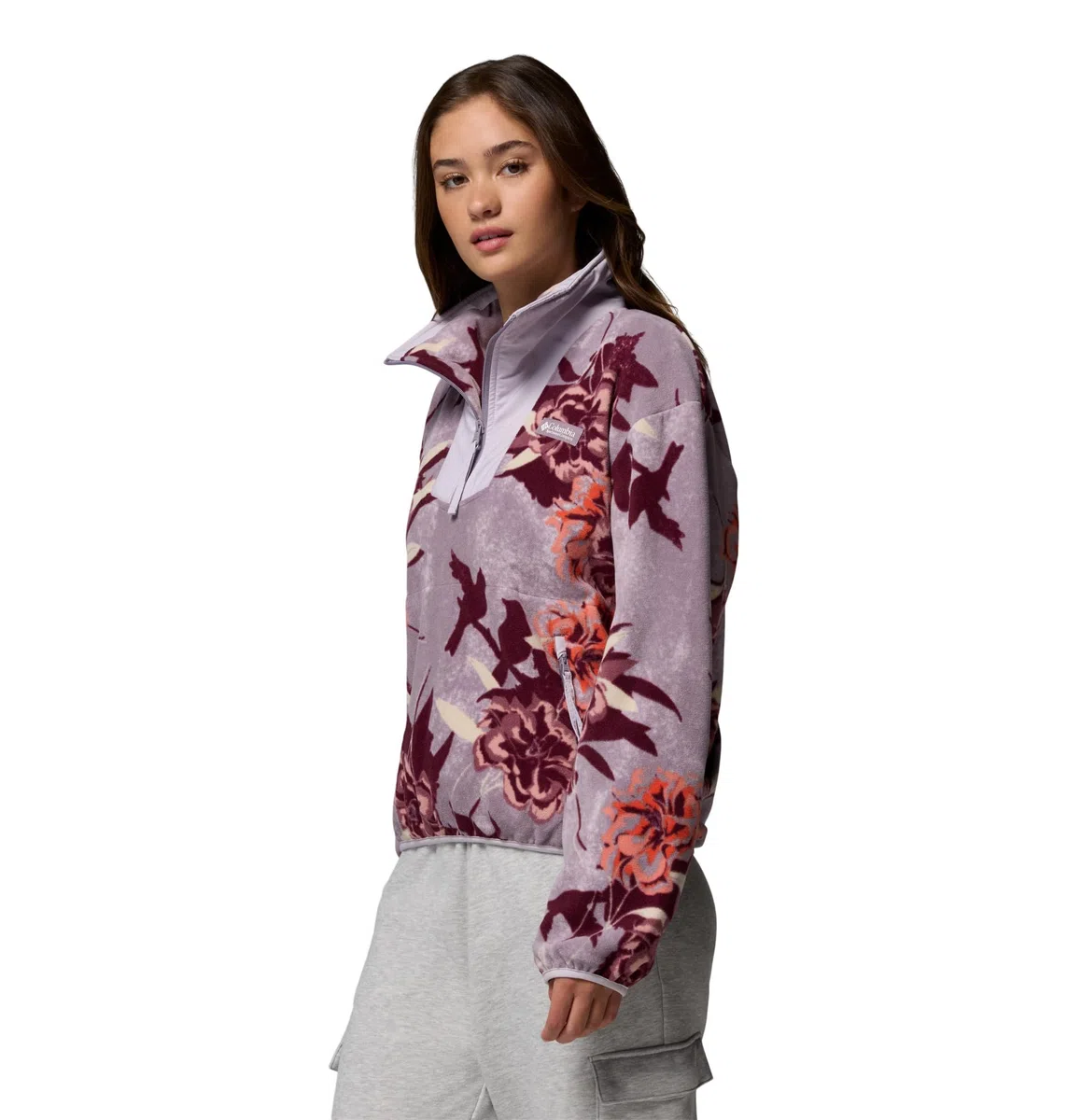 Columbia Sequoia Grove™ Printed Half Zip Pull Over in Pile Donna (Pacco da 1)