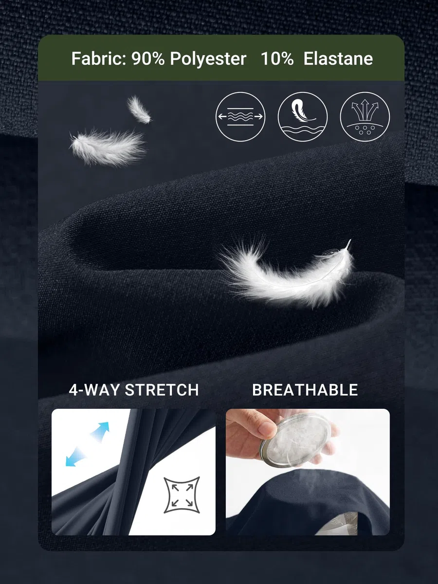Pantaloni da trekking convertibili da uomo, impermeabili, ad asciugatura rapida, con cerniera, leggeri, tattici, multitasche, per attività all'aperto, pesca, safari