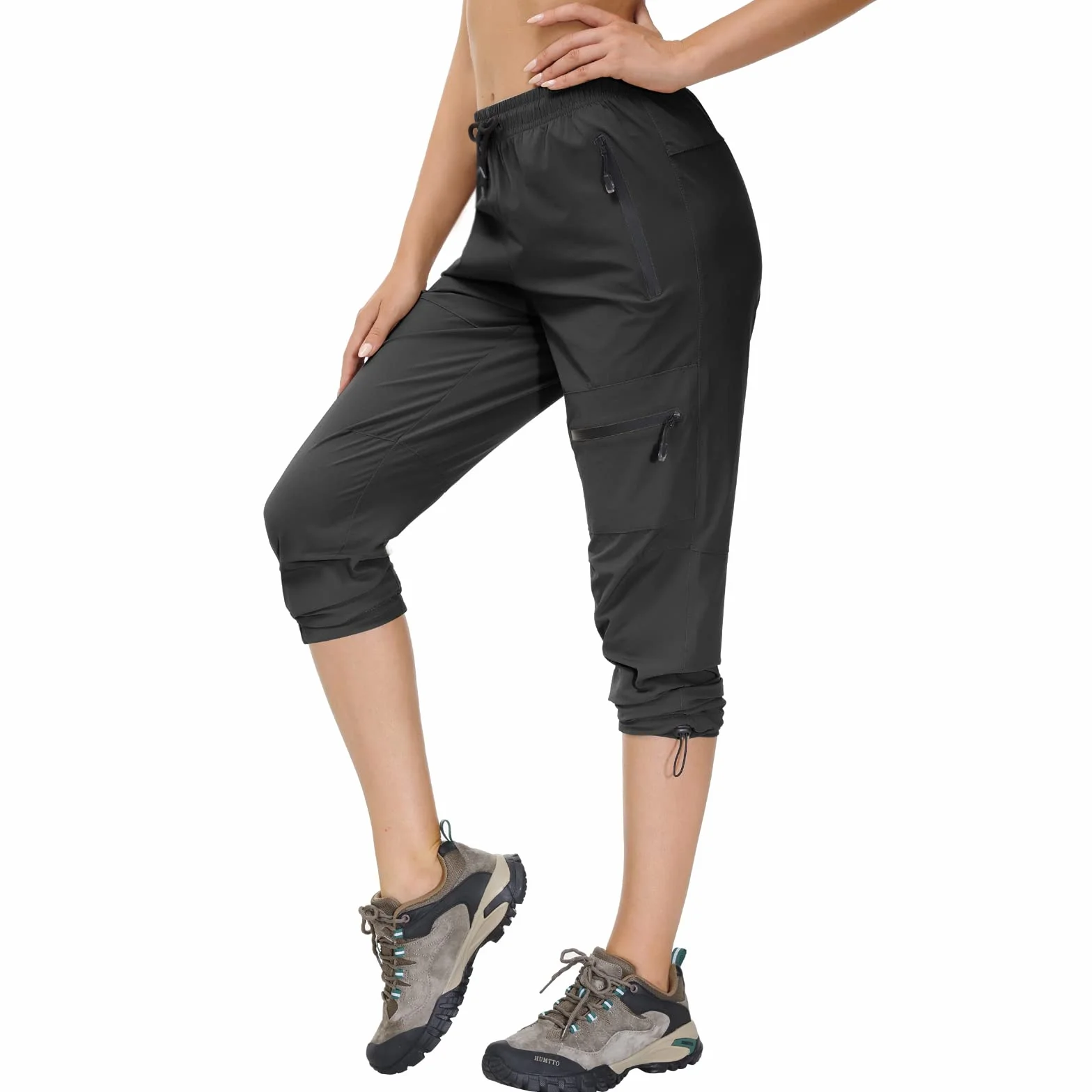 Butrends Pantaloni da Escursionismo da Donna Pantaloni da Trekking Impermeabili da Campeggio ad Asciugatura Rapida Protezione UV con Tasche con Cerniera