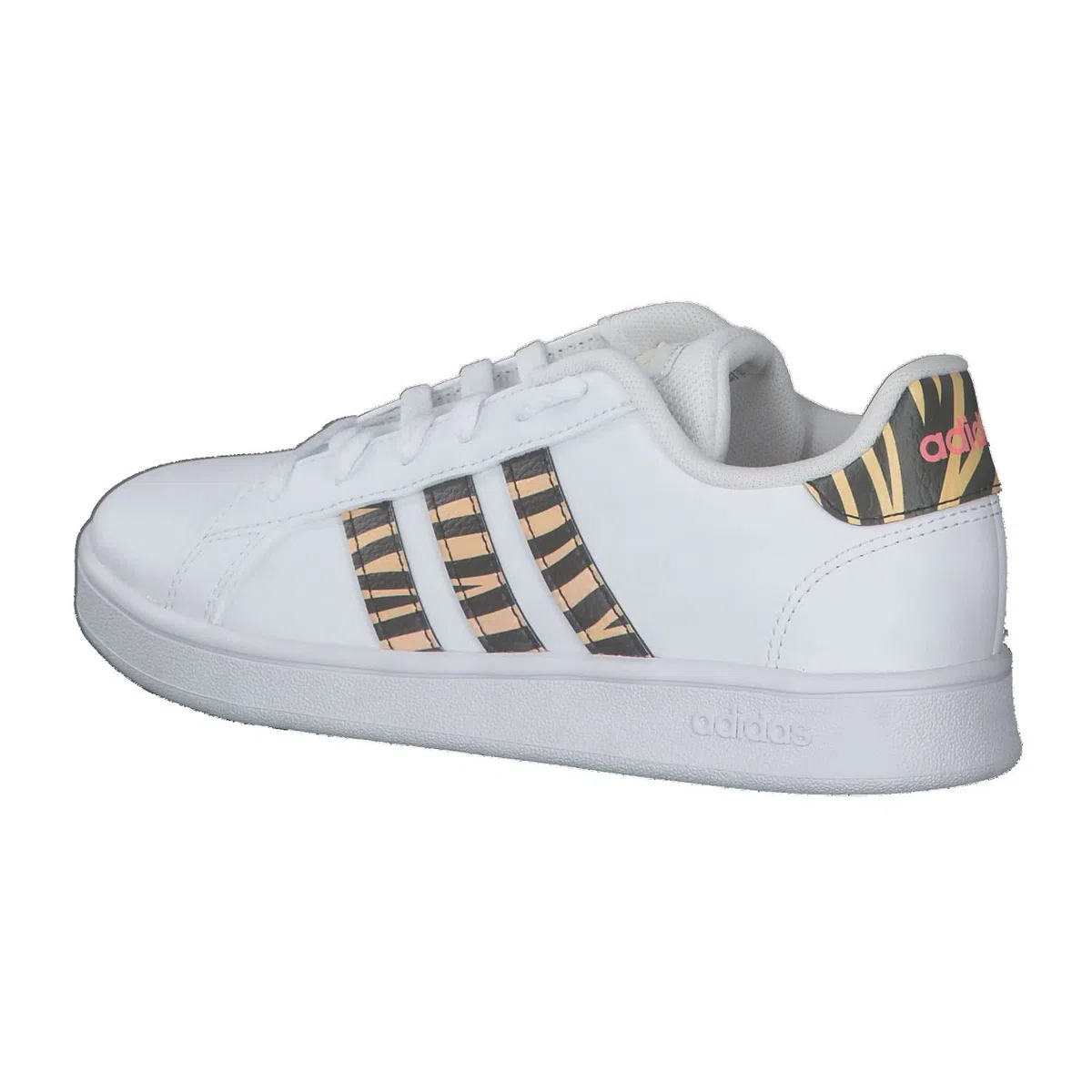 adidas Grand Court K, Sneaker Ragazza (Cloud White/Core Black/Acid Red, Fraction_36_And_2_Thirds)