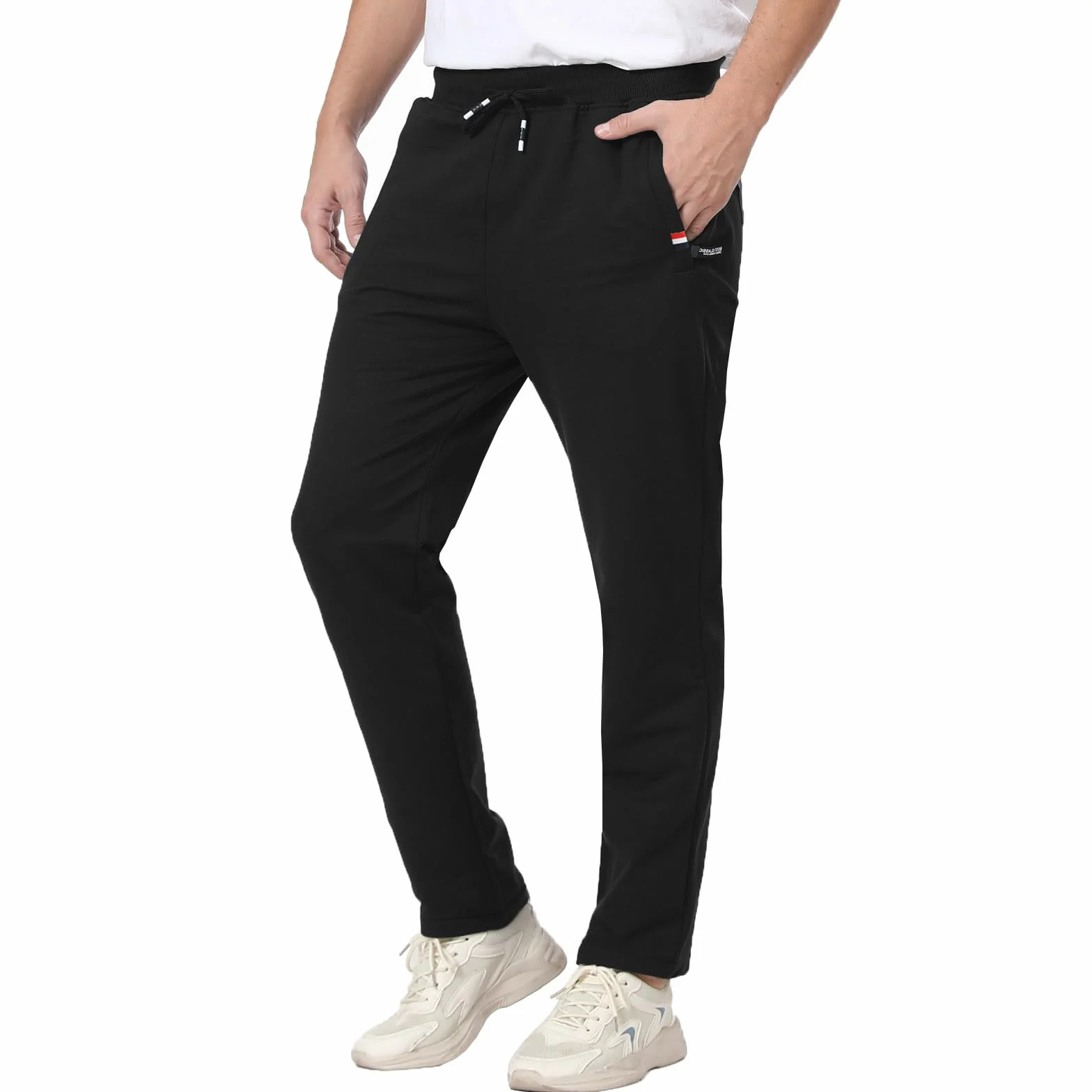 JustSun Pantaloni Tuta Uomo Cotone Sportivi con Tasche Zip